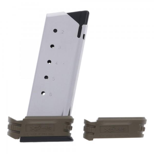Springfield XDS Magazine 45 ACP 6 Rd. X-Tension Sleeves FDE